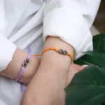 christmas gift duo photo bead bracelet