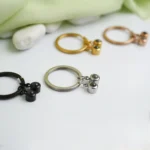 hidden picture double circle keychain