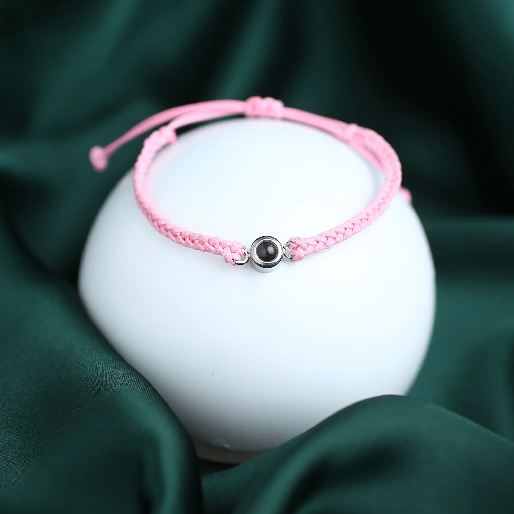 birthday gift tied projection bracelet Minimalist unisex bracelet with hidden projection photo, timeless keepsake gift.