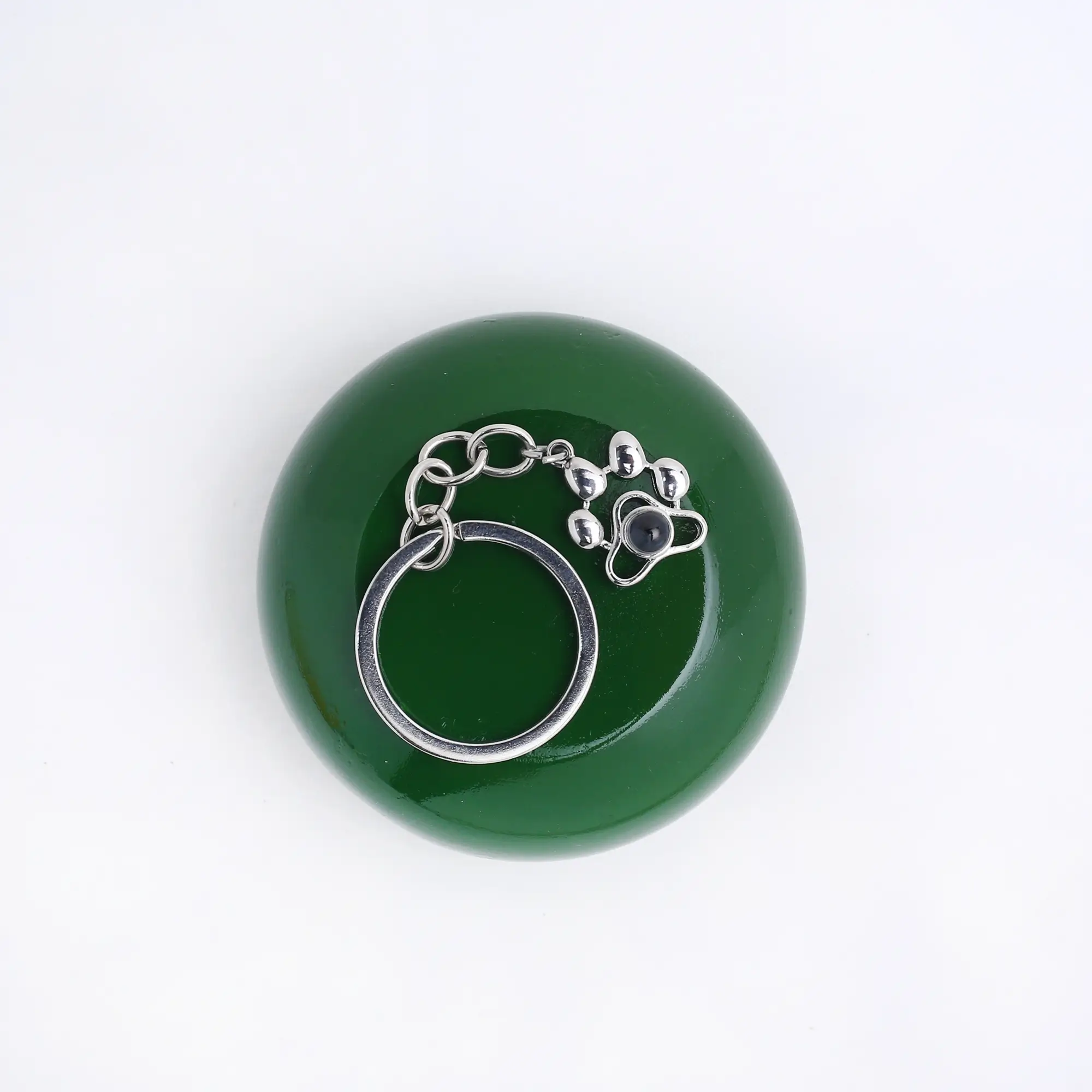 birthday paw photo ornament keychain Personalized paw projection photo keychain with hidden picture inside, perfect memorial or holiday gift.