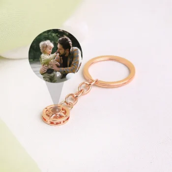 Custom compass keychain with secret picture inside, a thoughtful adventure-inspired gift.