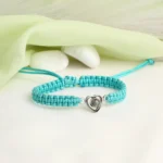 memory bracelet heart braided design