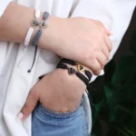 memory bracelet heart braided design