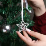 custom silver star ornament picture inside