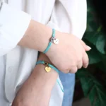 remembrance rope bracelet heart charm