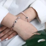 wedding cherish heart frosted bracelet