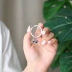 hidden picture double circle keychain