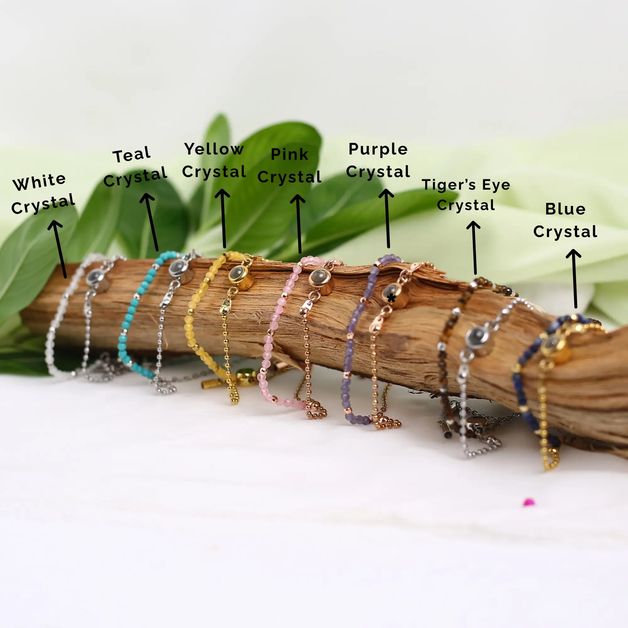 crystal bead anniversary bracelet Crystal bead bracelet with hidden photo inside, a meaningful personalized keepsake.