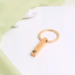 engraved 3d bar photo keychain