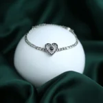 custom hollow heart photo bracelet