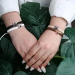 hidden photo pet paw braided bracelet