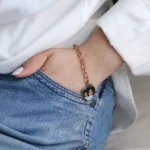 mom gift heart photo printed bracelet