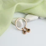 hidden picture double circle keychain