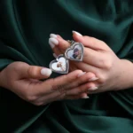 single photo heart keychain