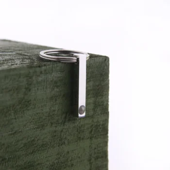 Personalized 3D bar projection keychain with hidden photo, a special birthday gift for men.