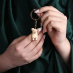 pet photo engraved keyring