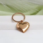single photo heart keychain