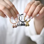 hidden picture double circle keychain