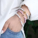 wedding cherish heart frosted bracelet