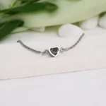 memory heart bracelet with hidden photo