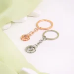 personalized compass photo keychain