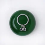 hidden picture double circle keychain