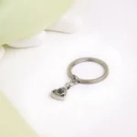 personalized heart photo keychain