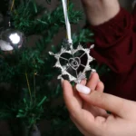 christmas sacred heart photo ornament