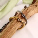 anniversary bead halo photo bracelet