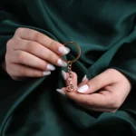 personalized heart photo keychain