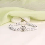 remembrance paw print bead bracelet