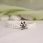 hidden photo pet paw braided bracelet
