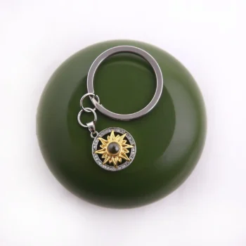 Custom aurora keychain featuring secret photo projection, a heartfelt keepsake gift.