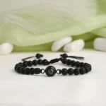 anniversary beaded cord photo bracelet