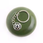 personalized compass photo keychain