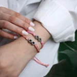christmas gift duo photo bead bracelet