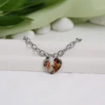 mom gift heart photo printed bracelet