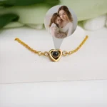 memory heart bracelet with hidden photo