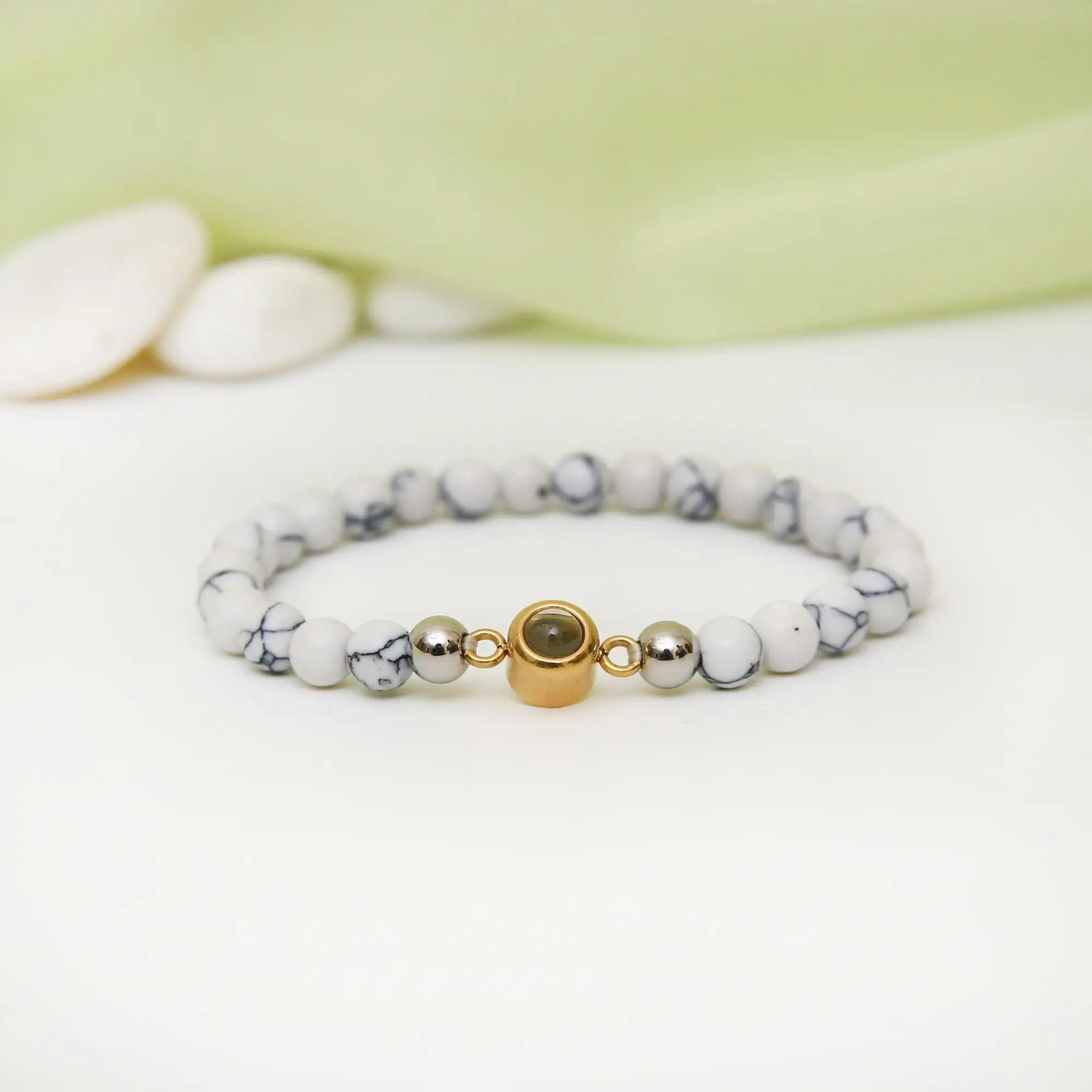 personalized orb stone projection bracelet Personalized orb stone bracelet with hidden photo, unisex keepsake gift.
