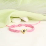 memory bracelet heart braided design