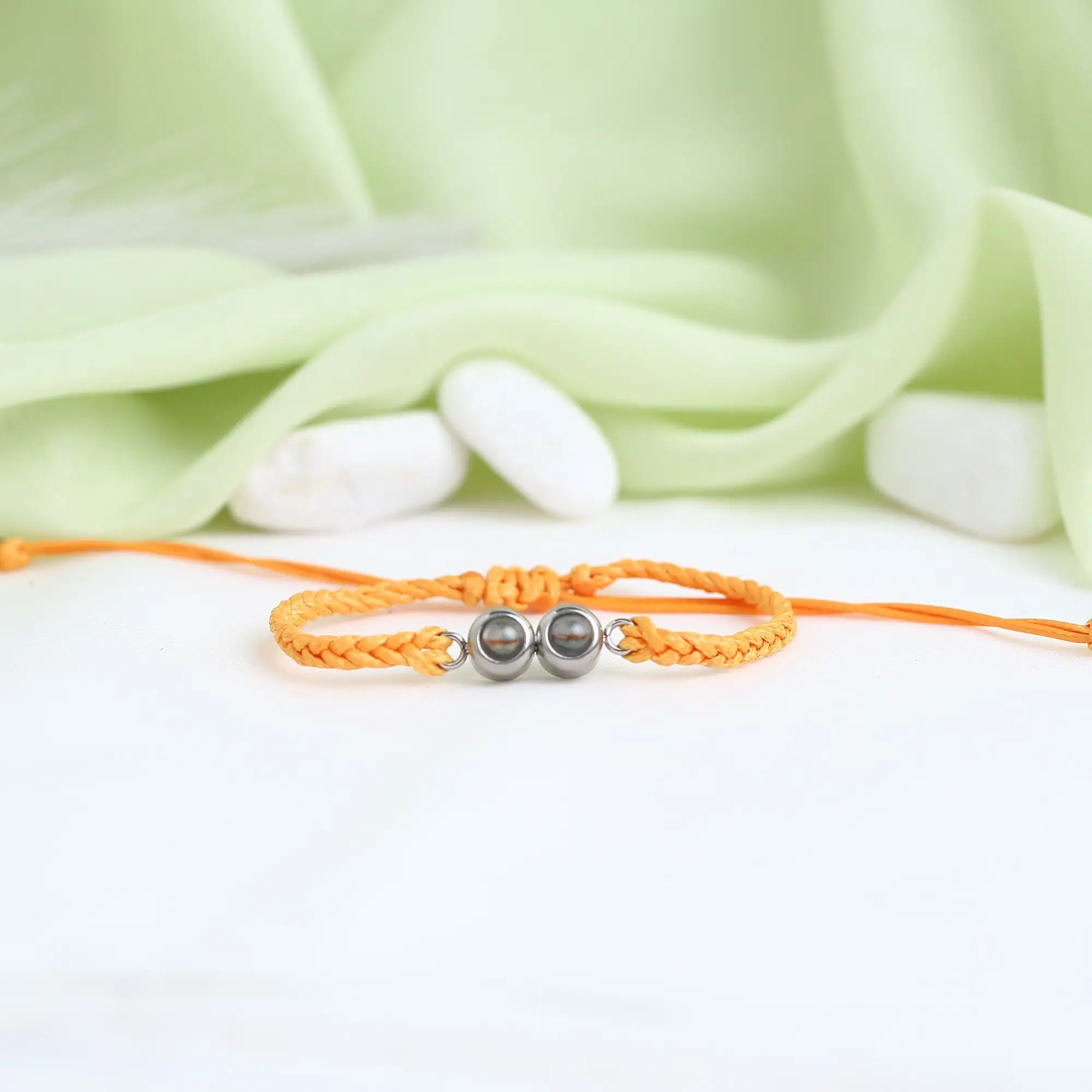 pet lover duo bead bracelet with photo Duo bead bracelet with dual hidden photos inside, thoughtful anniversary keepsake.