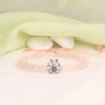 remembrance paw print bead bracelet