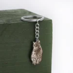 pet photo engraved keyring