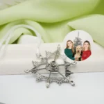 christmas sacred heart photo ornament