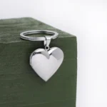 single photo heart keychain