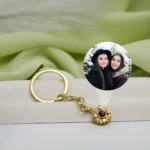 personalized bloom photo keychain