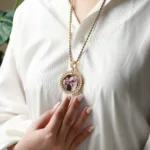 custom double sided spinning photo pendant