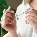 personalized photo projection paperclip necklace