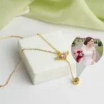 personalized guardian angel photo projection necklace