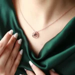 personalized compass photo projection necklace